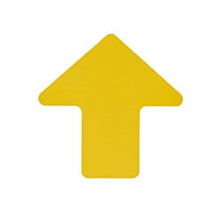 a yellow arrow decal