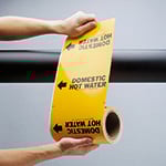 Pipe markers on a roll