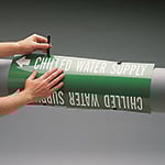 Strap on pipe marker