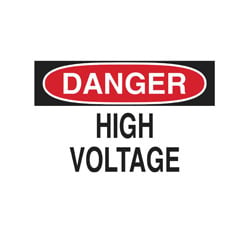 a high voltage danger sign