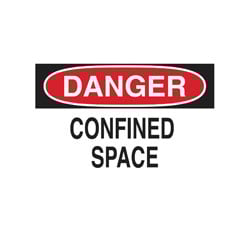 a confined danger sign