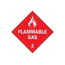 Flammable Gas Sign