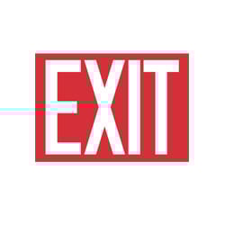 an exit sign