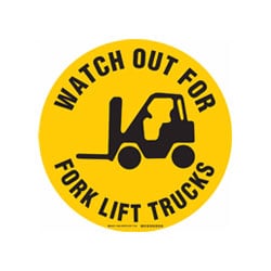 a safety floor decal