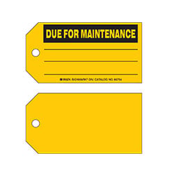 a sample yellow cardstock hang tag